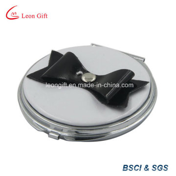 Bow Deco Round Small Compact Makeup Mirror